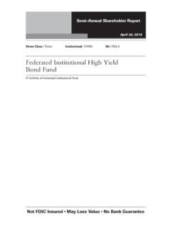 federated institutional high yield bond fund